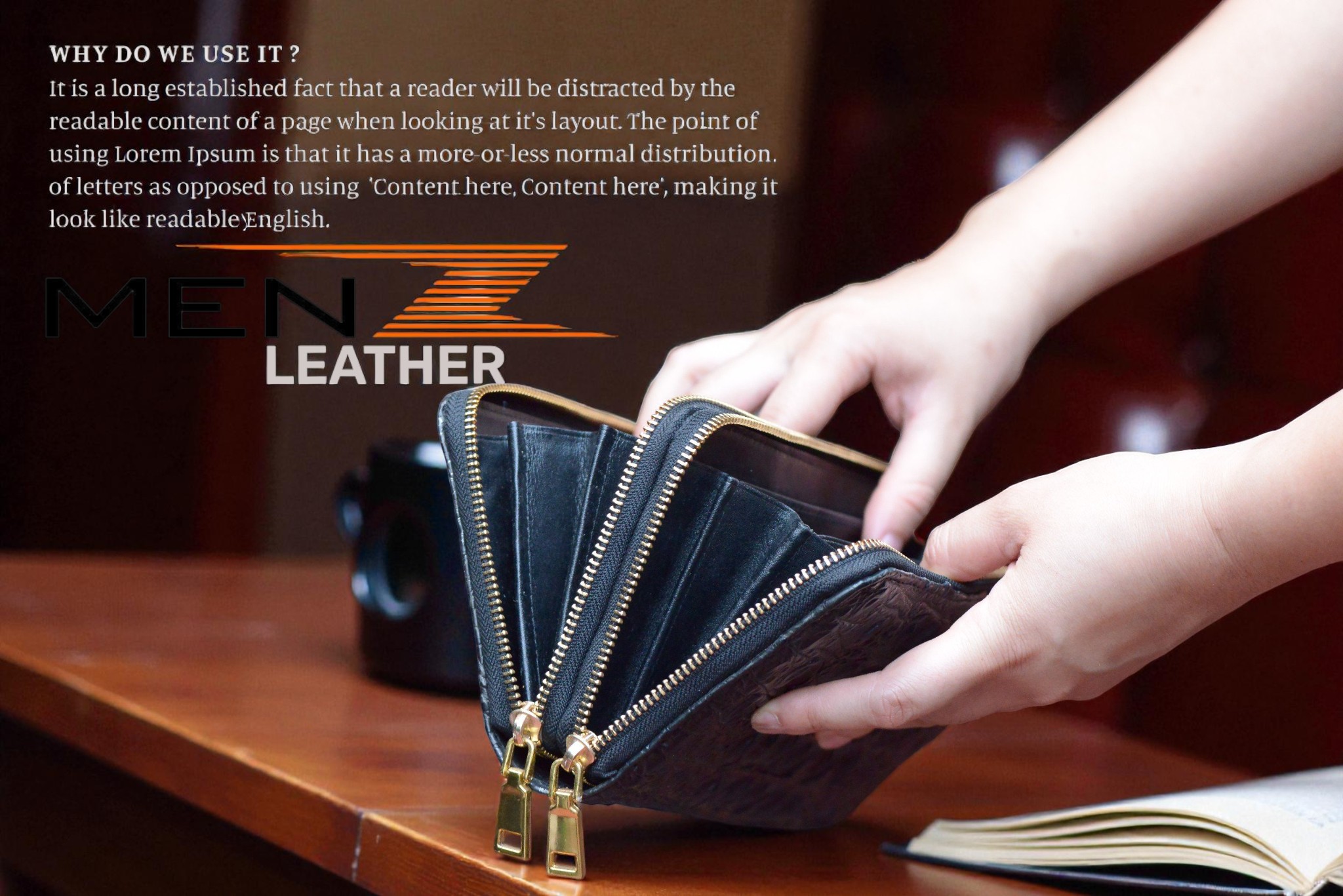 Bóp Da Cầm Tay 100% Da Cá Sấu Thật 2 Khóa Màu Đen