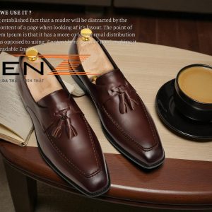 Giày Chuông Nam Da Bò Thật Đế Khâu MenZ GN06 Brown