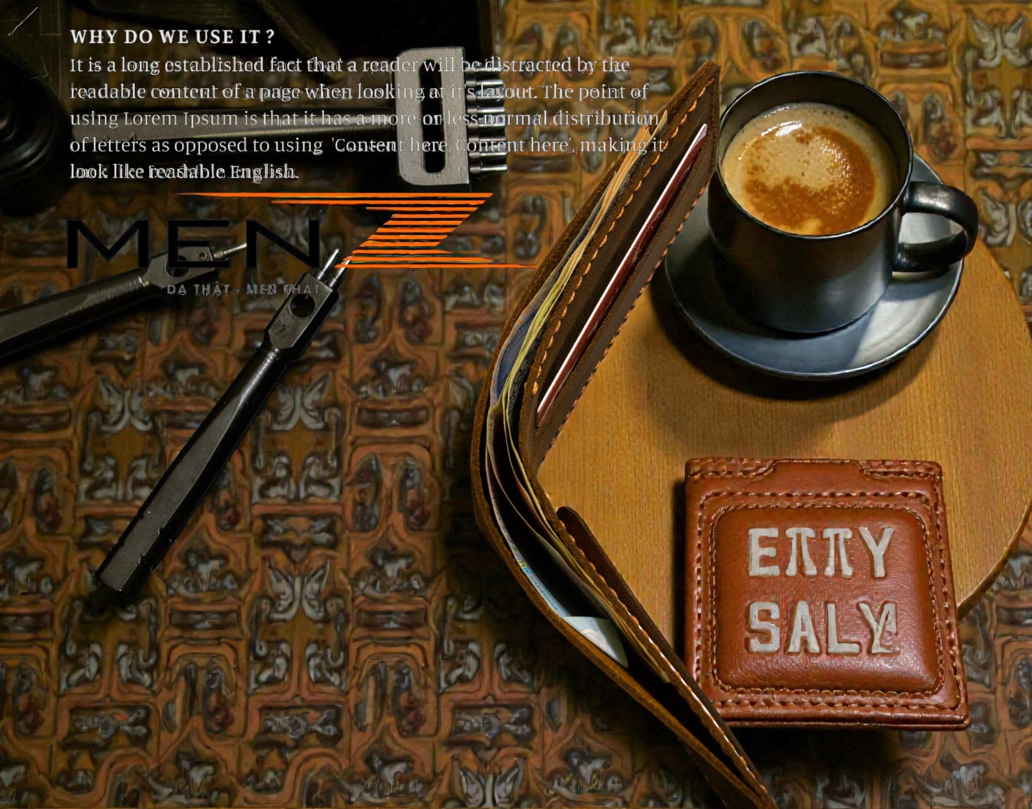 Góc chụp ngang hiển thị độ dày da bò sáp