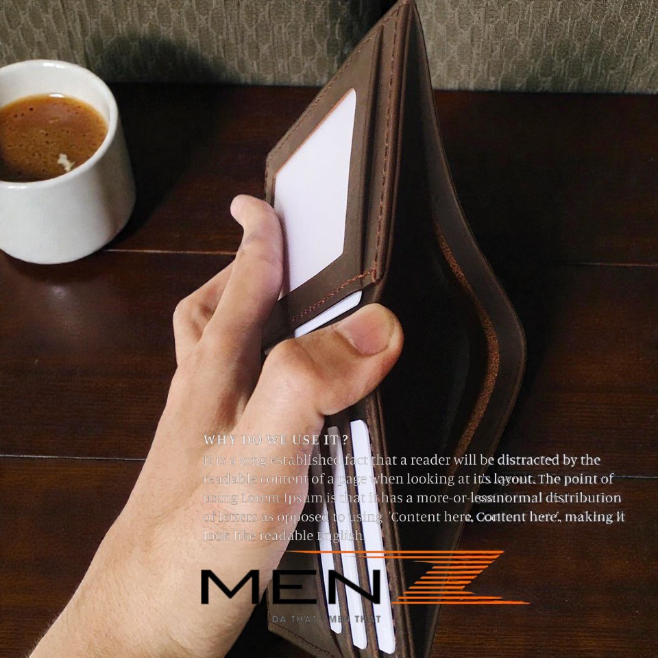 ví nam da sáp khâu thủ công hàng hiệu thời trang menz