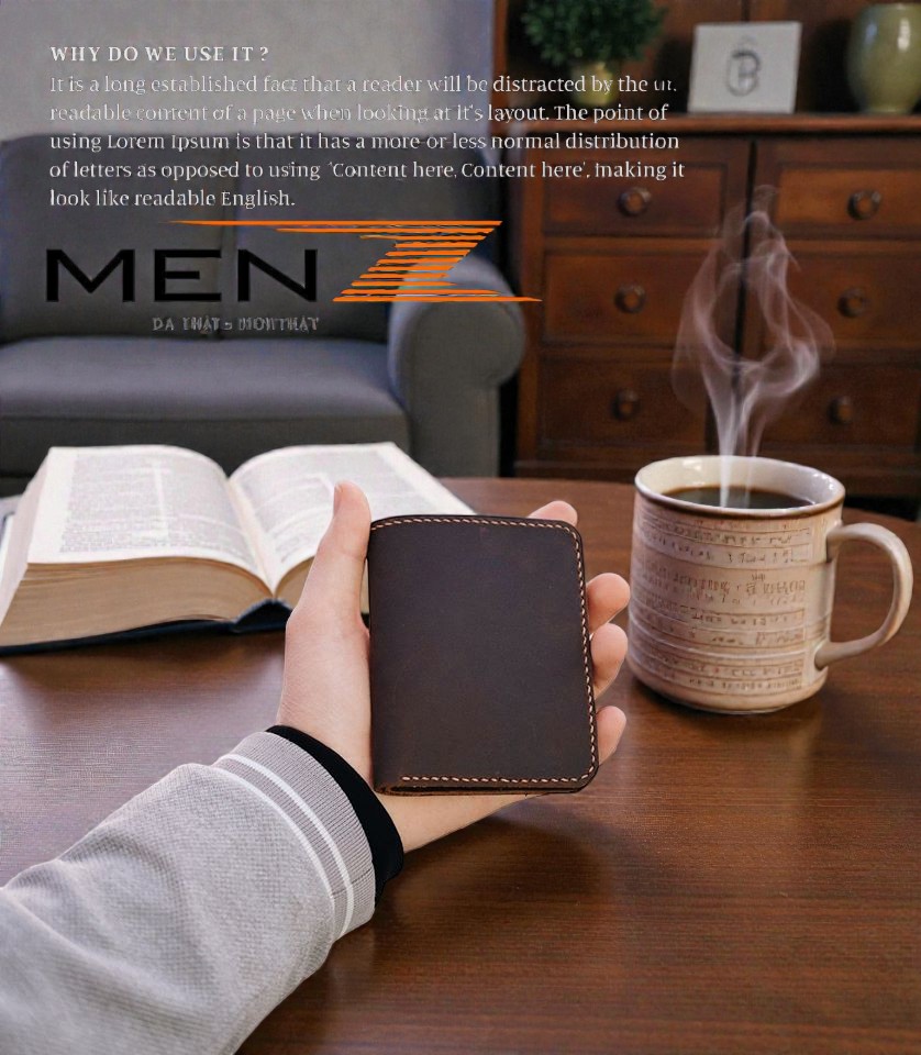 Ví da nam kiểu đứng da sáp MenZ handmade