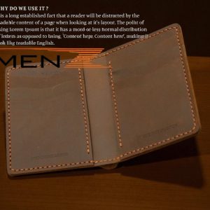 Bóp Nam Da Bò Thật Kiểu Đứng Khâu Tay Thủ Công MenZ VN16