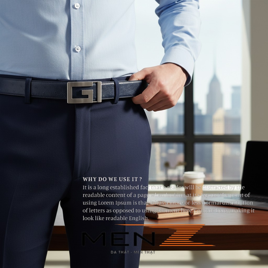 thắt lưng da đà điểu màu xanh