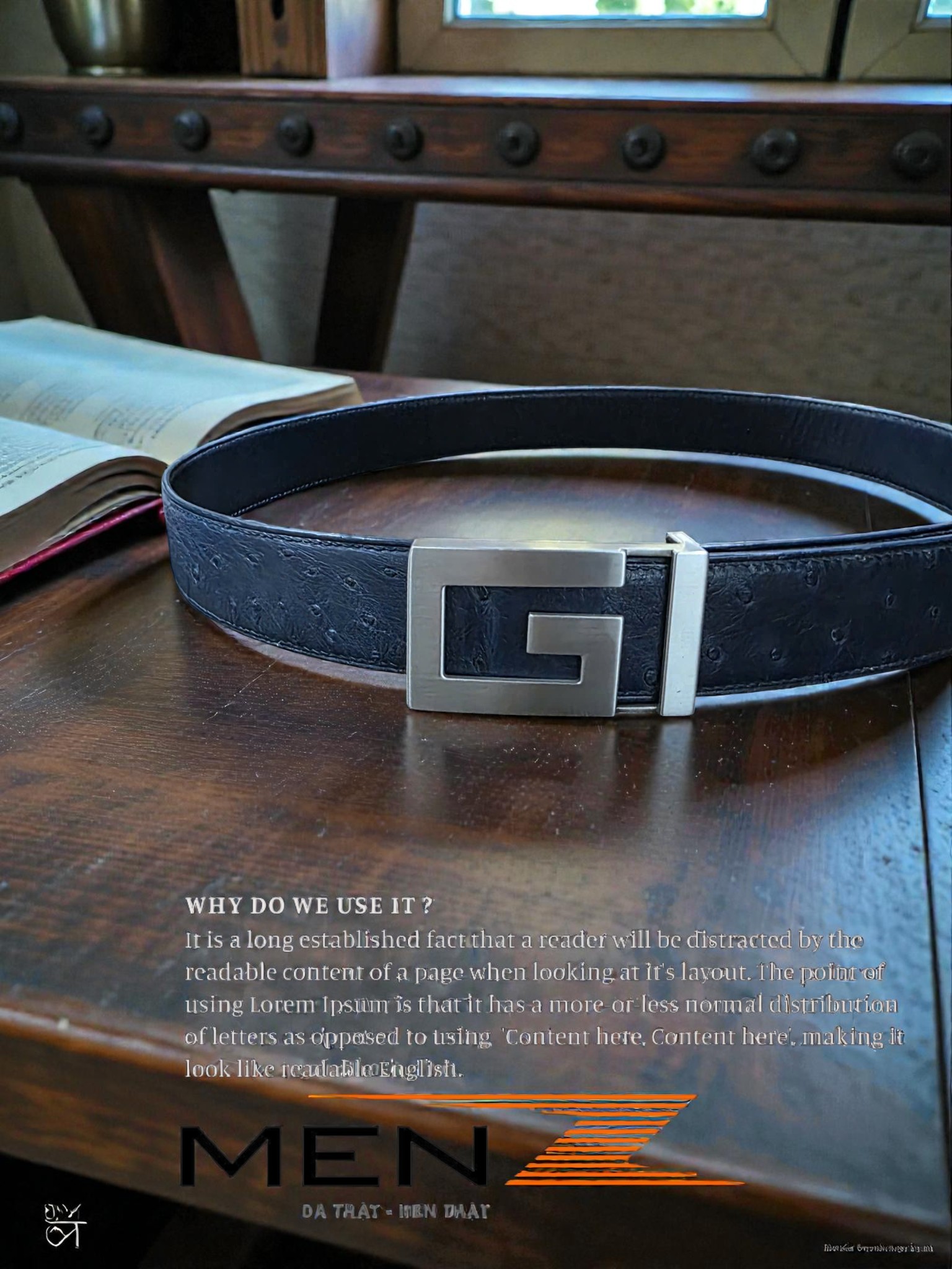 thắt lưng nam phong cách lịch lãm