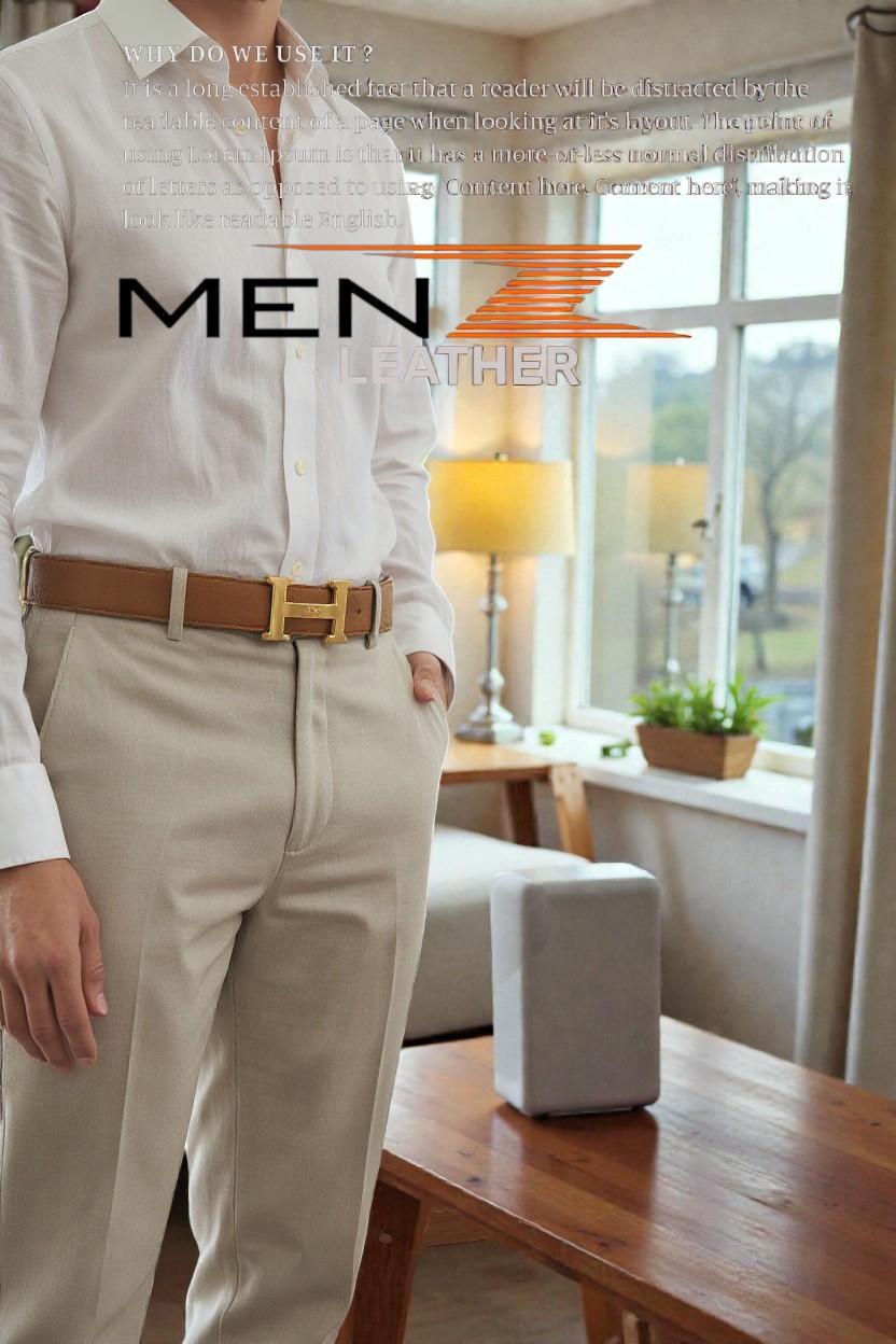 Thắt lưng nam da Togo handmade bản 3.5cm