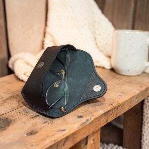 Bao Da Đựng Mắt Kính Da Bò Thật Nguyên Miếng Khâu Tay BK04