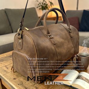 Túi Trống Du Lịch Xách Tay Da Bò Thật Nguyên Miếng TT04