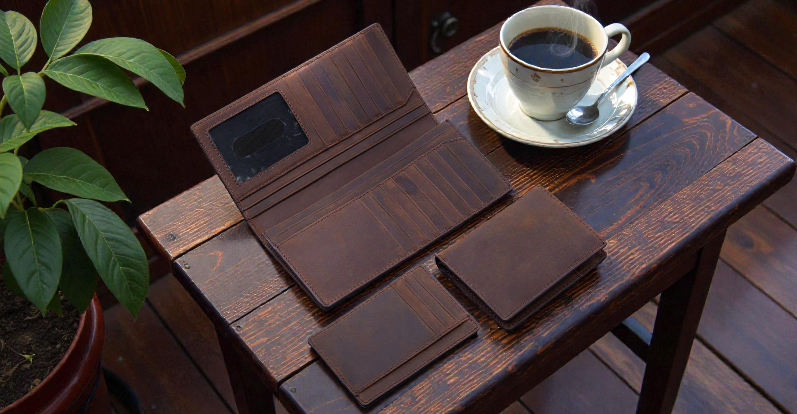 Bộ sản phẩm ví da nam cao cấp và dầu dưỡng tại MenZ Leather